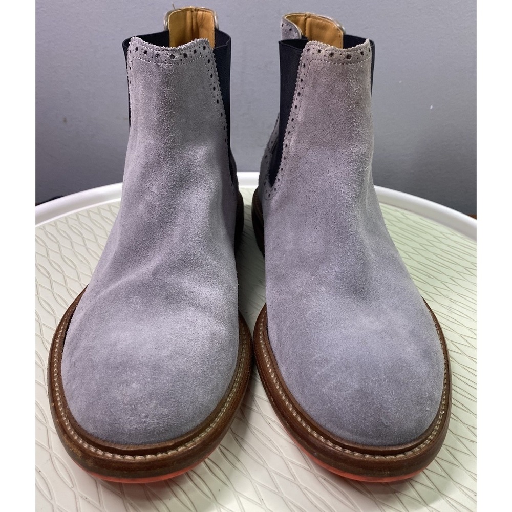 Barneys Of New York Men's Suede Leather Gray  Bootie‎ Ankle Boot Sz. 9 M Italy - Picture 2 of 11